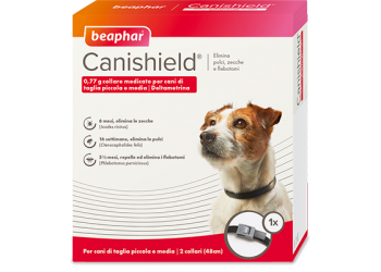 Beaphar Canishield Collare Antiparassitario per Cane Taglia Media Piccola da 48 cm 